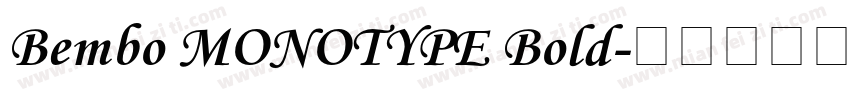 Bembo MONOTYPE Bold字体转换